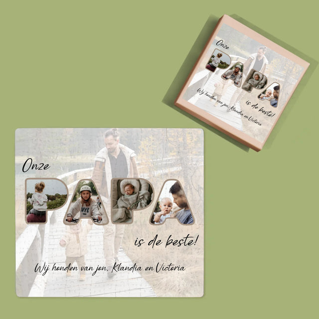 Woord Van Foto'S: Onze Papa Is De Beste - Puzzel