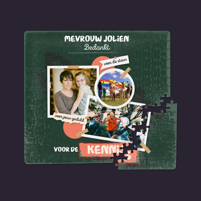 Fotocollage: Bedankt Voor De Kennis - Puzzel