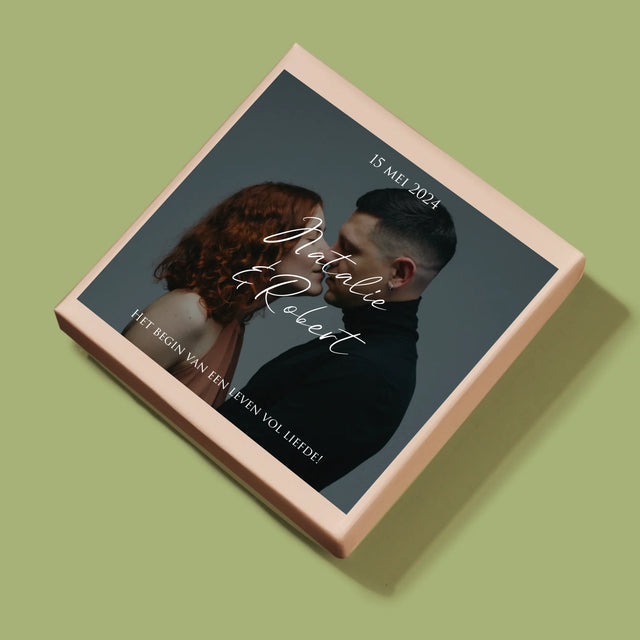 Foto En Handtekening: Trouwfoto Met Wensen - Puzzel