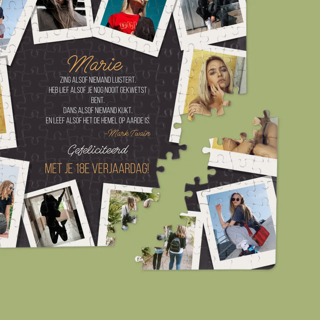 Fotocollage: Verjaardagswensen - Puzzel