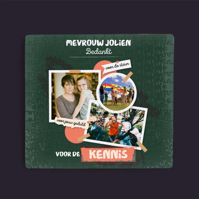 Fotocollage: Bedankt Voor De Kennis - Puzzel
