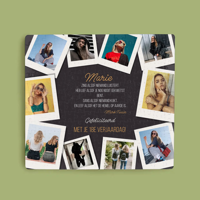 Fotocollage: Verjaardagswensen - Puzzel