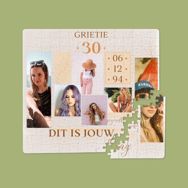 Fotocollage: Dit Is Jouw Dag - Puzzel