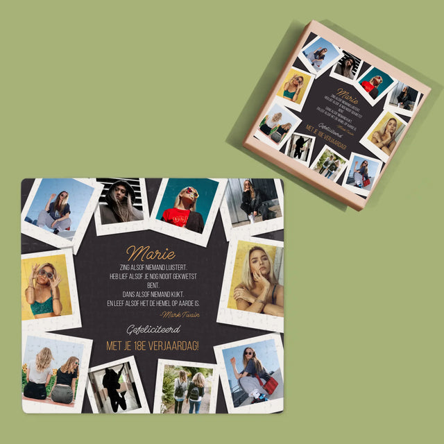 Fotocollage: Verjaardagswensen - Puzzel