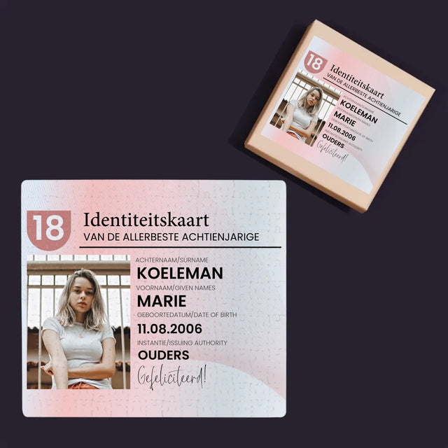 Foto En Handtekening: Identiteitskaart - Puzzel