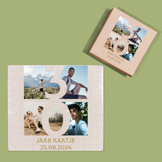 Fotocollage: 30 Jaar, Cijfer Foto'S - Puzzel