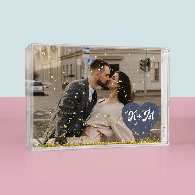 Fotocollage: Initialen Hart - Waterframe