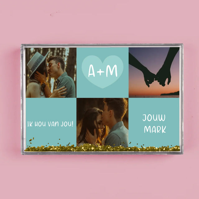 Fotocollage: Initialen Ik Hou Van Jou - Waterframe