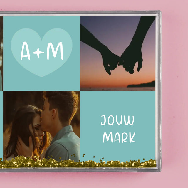 Fotocollage: Initialen Ik Hou Van Jou - Waterframe