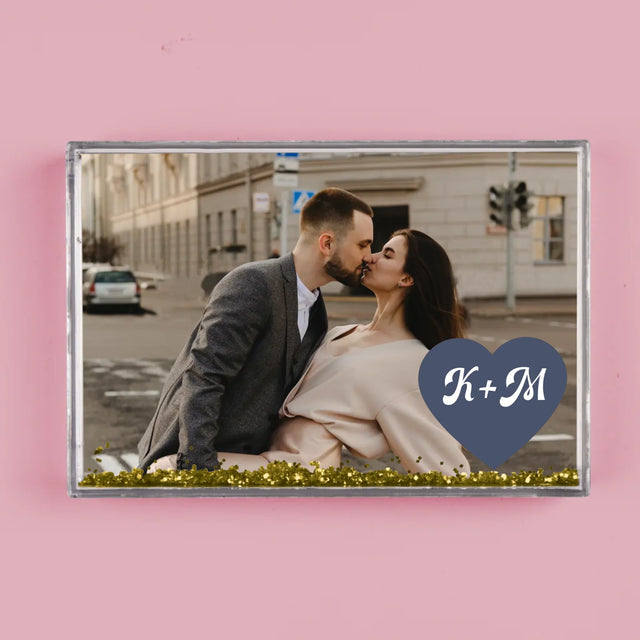 Fotocollage: Initialen Hart - Waterframe