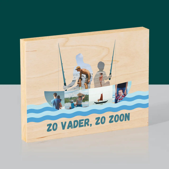 Vorm Van Foto'S: Zo Vader, Zo Zoon - Afdruk Op Hout (Horizontaal)