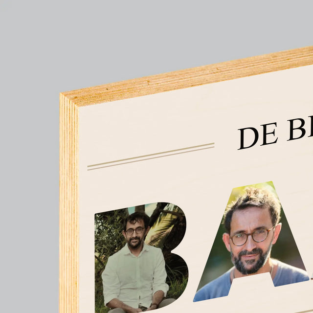 Woord Van Foto'S: De Beste Baas 2 - Afdruk Op Hout (Horizontaal)