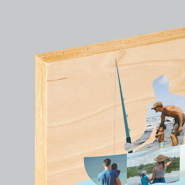 Vorm Van Foto'S: Zo Vader, Zo Zoon - Afdruk Op Hout (Horizontaal)