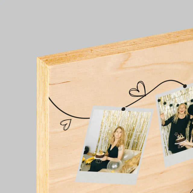 Fotocollage: 50 Jaar Vol Prachtige Momenten - Afdruk Op Hout (Horizontaal)