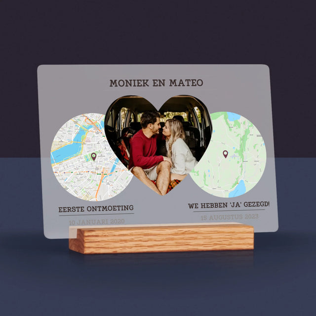 Stadsplastadsplattegrond: Onze Plekken - Afdruk Op Acrylglas (Horziontaal)