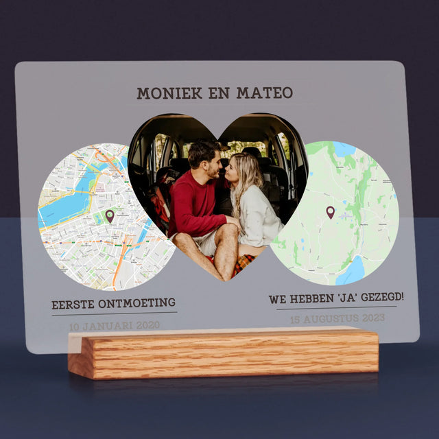 Stadsplastadsplattegrond: Onze Plekken - Afdruk Op Acrylglas (Horziontaal)