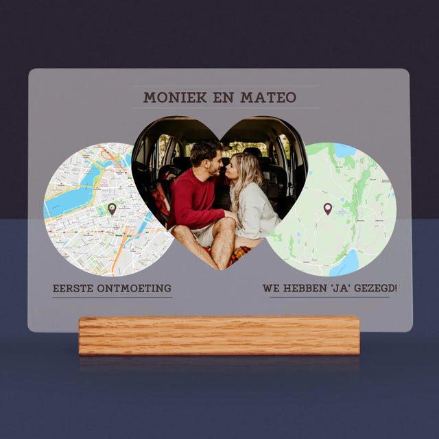 Stadsplastadsplattegrond: Onze Plekken - Afdruk Op Acrylglas (Horziontaal)