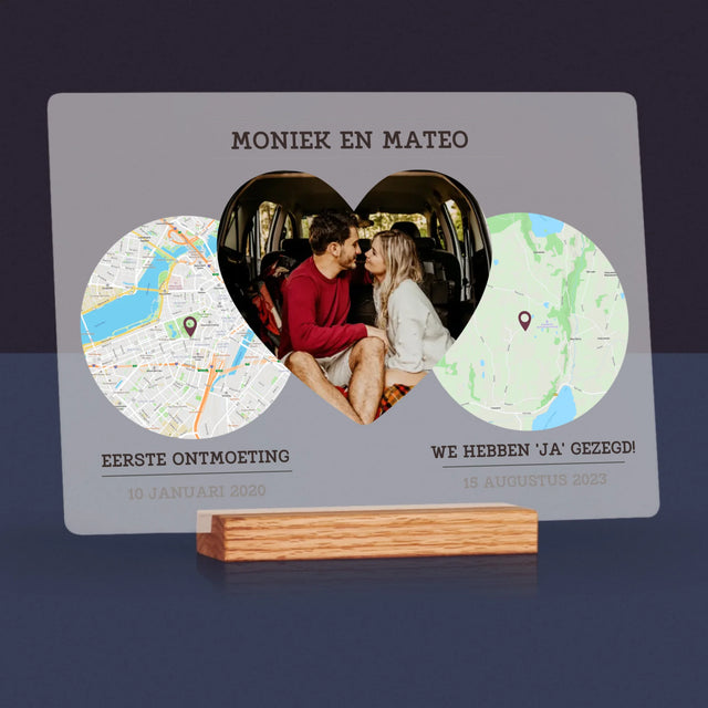 Stadsplastadsplattegrond: Onze Plekken - Afdruk Op Acrylglas (Horziontaal)