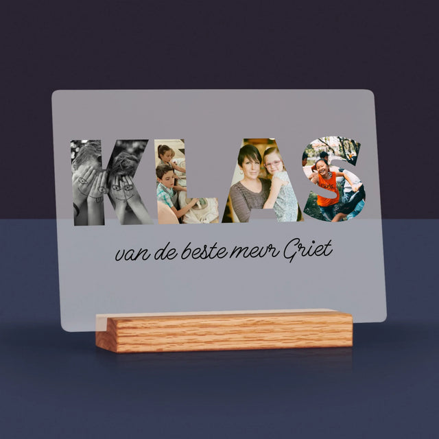 Woord Van Foto'S: Klas - Afdruk Op Acrylglas (Horziontaal)