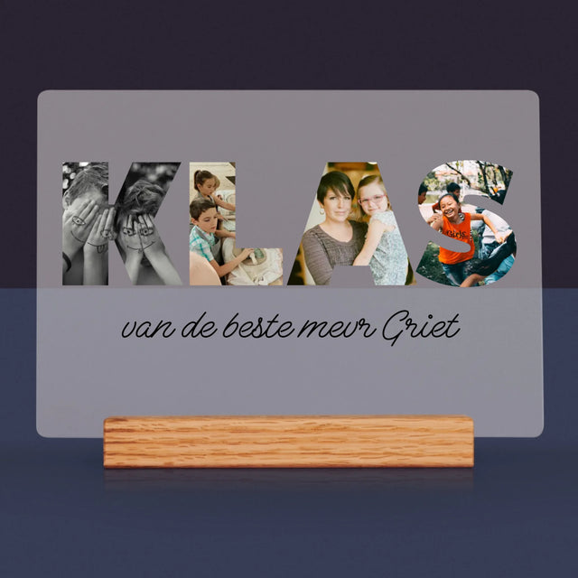 Woord Van Foto'S: Klas - Afdruk Op Acrylglas (Horziontaal)