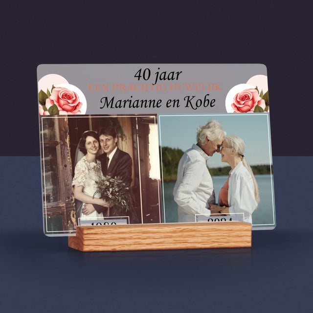 Fotocollage: Jaren Samen - Afdruk Op Acrylglas (Horziontaal)