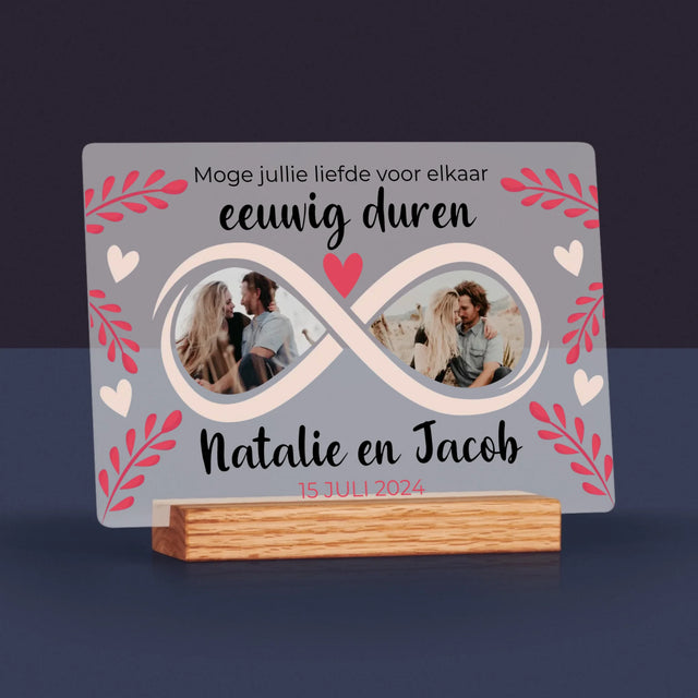 Fotocollage: Moge Jullie Liefde Voor Elkaar Eeuwig Duren - Afdruk Op Acrylglas (Horziontaal)