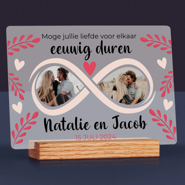 Fotocollage: Moge Jullie Liefde Voor Elkaar Eeuwig Duren - Afdruk Op Acrylglas (Horziontaal)