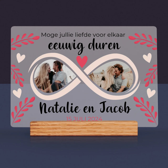 Fotocollage: Moge Jullie Liefde Voor Elkaar Eeuwig Duren - Afdruk Op Acrylglas (Horziontaal)