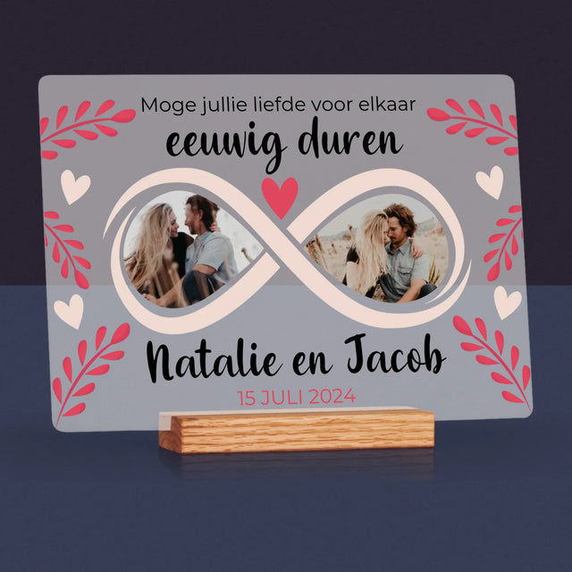 Fotocollage: Moge Jullie Liefde Voor Elkaar Eeuwig Duren - Afdruk Op Acrylglas (Horziontaal)