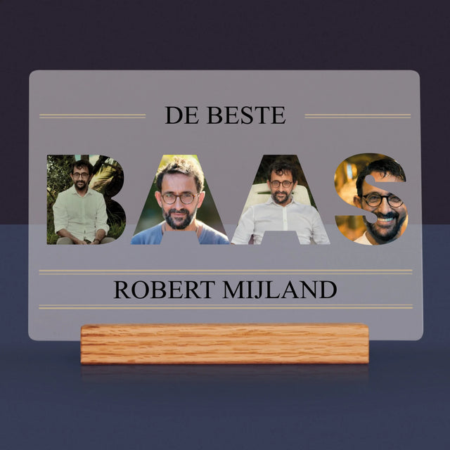 Woord Van Foto'S: De Beste Baas 2 - Afdruk Op Acrylglas (Horziontaal)