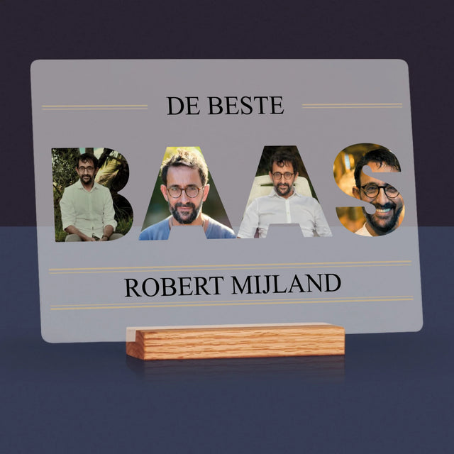 Woord Van Foto'S: De Beste Baas 2 - Afdruk Op Acrylglas (Horziontaal)