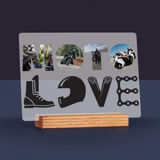 Woord Van Foto'S: Motolove - Afdruk Op Acrylglas (Horziontaal)