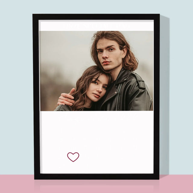 Foto En Handtekening: Onze Speciale Dag - Afdruk Met Frame 30X40