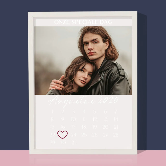 Foto En Handtekening: Onze Speciale Dag - Afdruk Met Frame 30X40