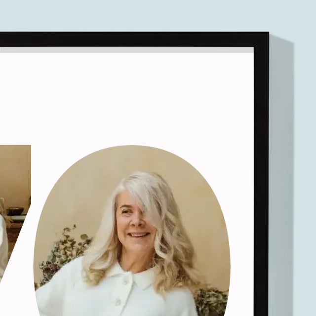 Woord Van Foto'S: 70E Verjaardag - Afdruk Met Frame 30X40