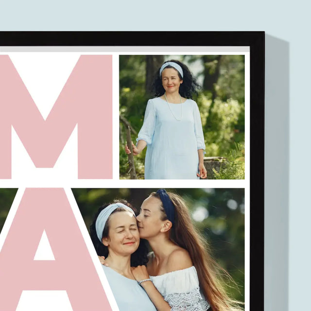 Fotocollage: Mama Collage - Afdruk Met Frame 30X40
