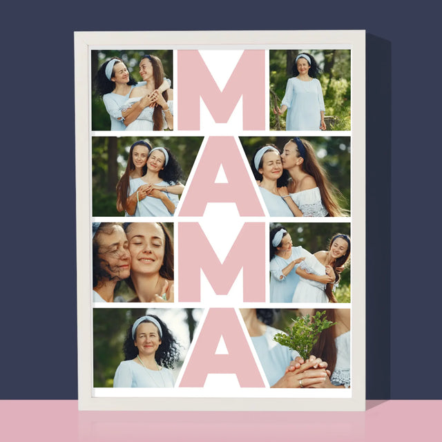 Fotocollage: Mama Collage - Afdruk Met Frame 30X40