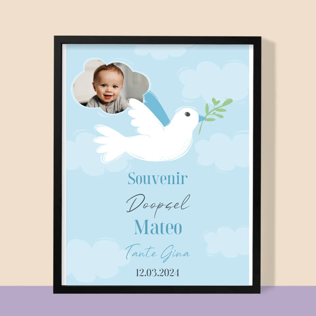 Foto En Handtekening: Souvenir Doopsel - Afdruk Met Frame 30X40