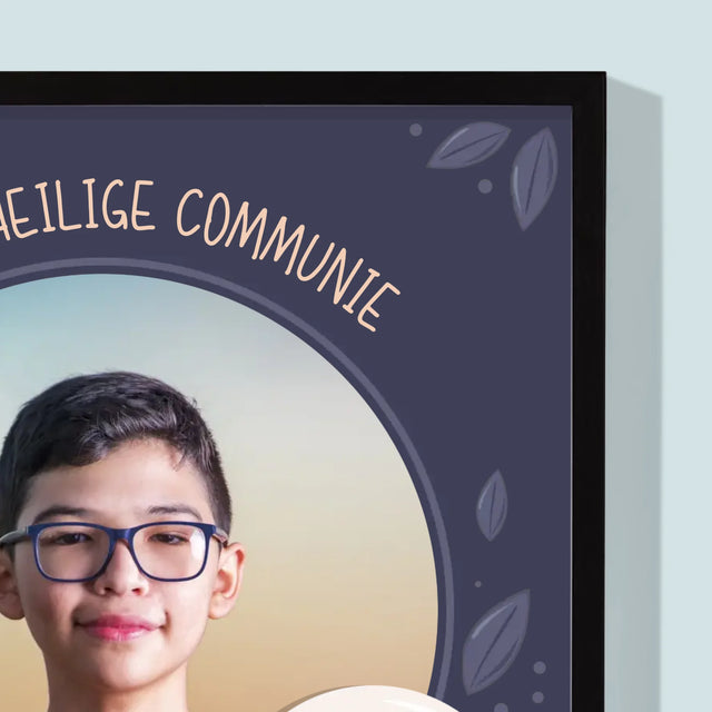 Foto En Handtekening: Eerste Heilige Communie - Afdruk Met Frame 30X40