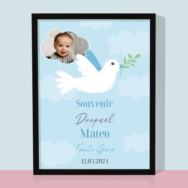 Foto En Handtekening: Souvenir Doopsel - Afdruk Met Frame 30X40