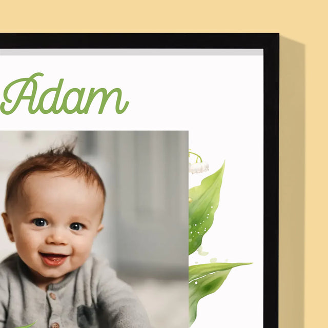 Foto En Handtekening: Ter Herdenking Van De Doop, Lelietje-Van-Dalen - Afdruk Met Frame 30X40