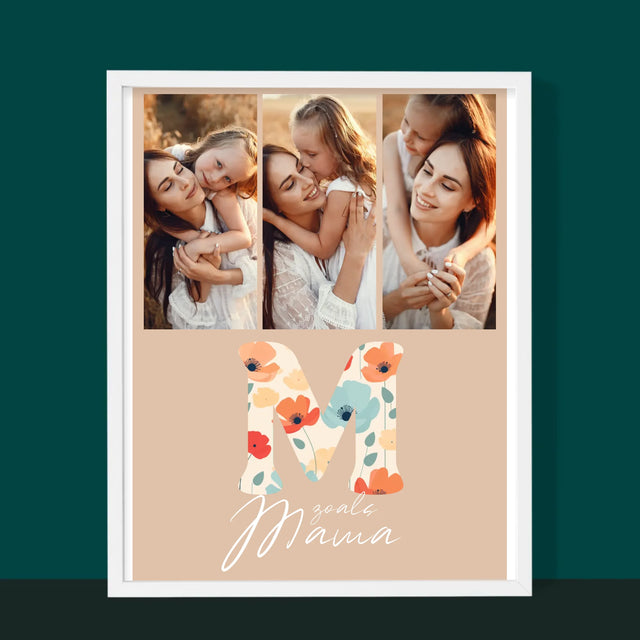 Fotocollage: M Zoals Mama - Afdruk Met Frame 30X40