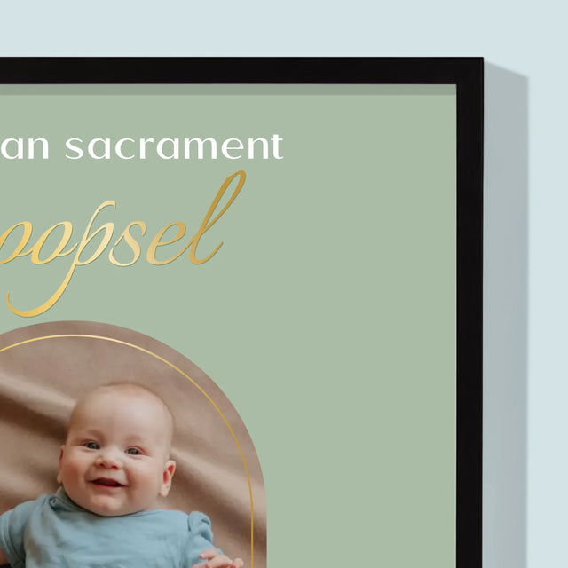 Foto En Handtekening: Doop Sacrament - Afdruk Met Frame 30X40