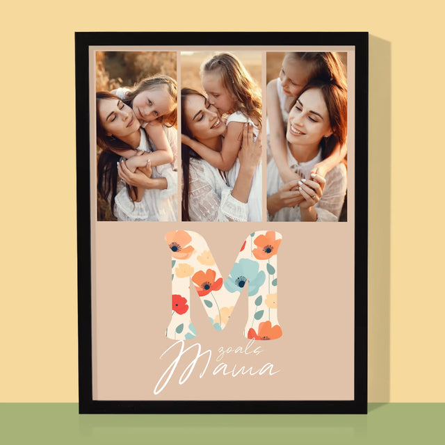 Fotocollage: M Zoals Mama - Afdruk Met Frame 30X40