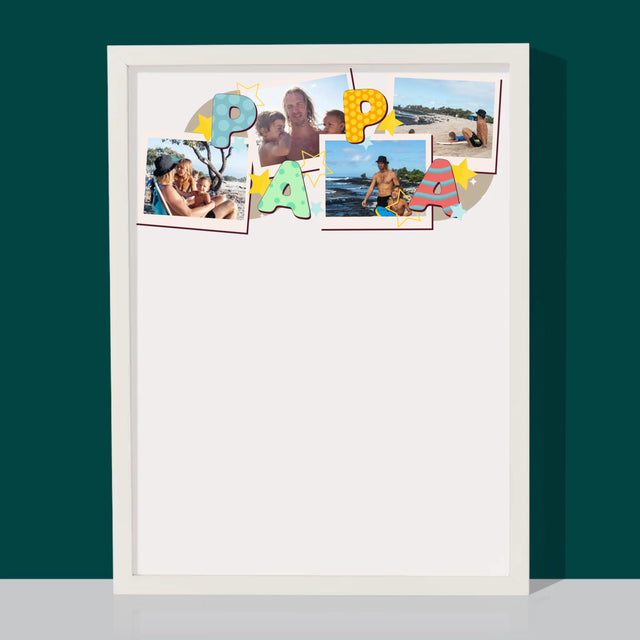 Fotocollage: Letters Papa - Afdruk Met Frame 30X40