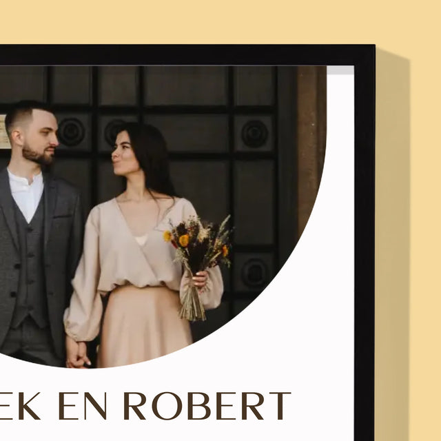 Fotocollage: Trouwdag - Afdruk Met Frame 30X40