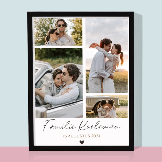 Fotocollage: Familie - Afdruk Met Frame 30X40