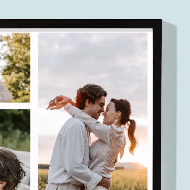 Fotocollage: Familie - Afdruk Met Frame 30X40