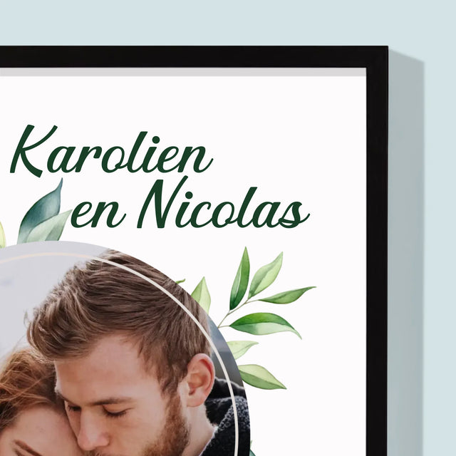 Foto En Handtekening: Trouw, Blaadjes - Afdruk Met Frame 30X40