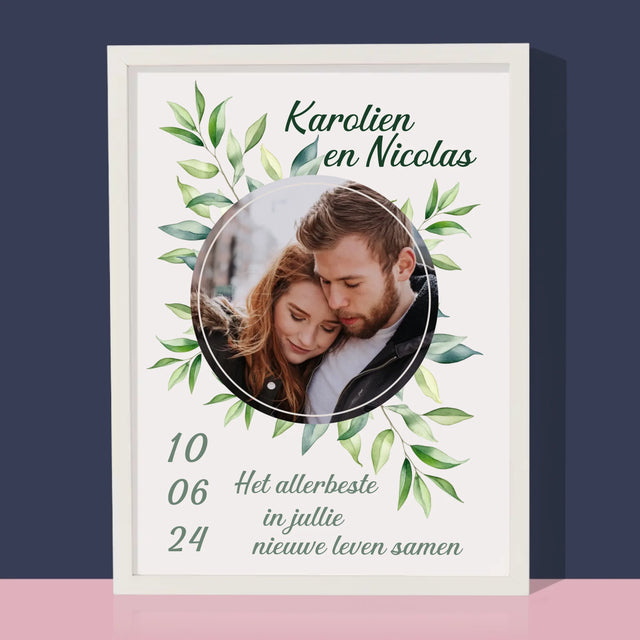 Foto En Handtekening: Trouw, Blaadjes - Afdruk Met Frame 30X40